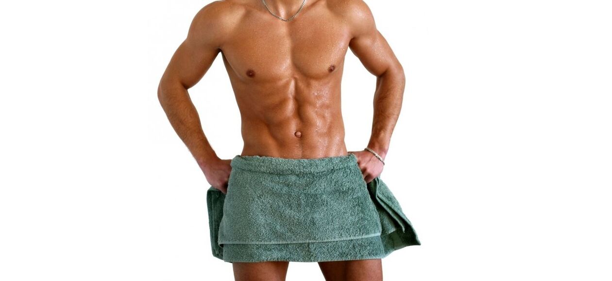 a man in a towel before penis enlargement